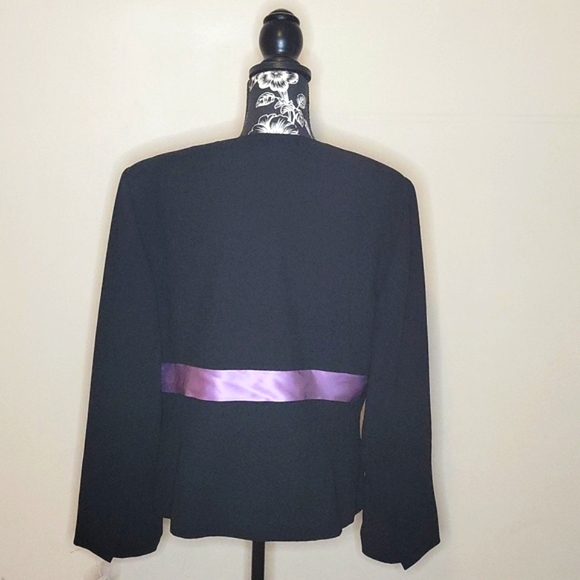 Womens Black Blazer with Purple Sash NWT - Picture 3 of 6